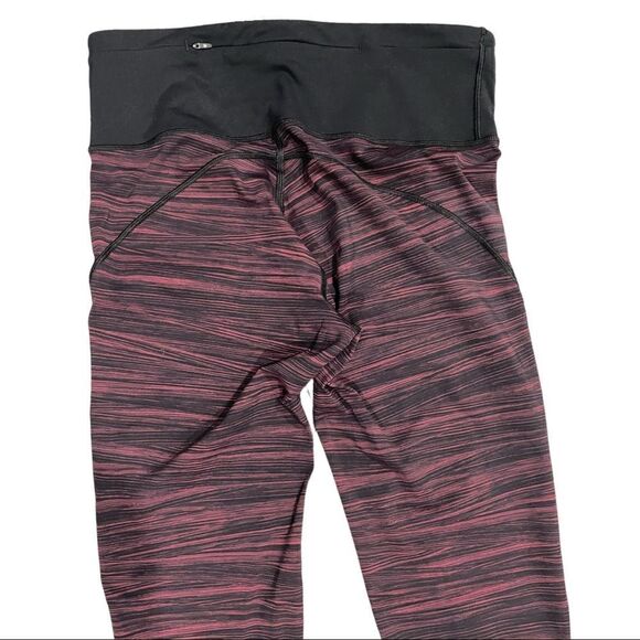 lululemon Run The Day Crop Low Tide Blush Berry Black Nulux Sz 6 - Picture 4 of 11